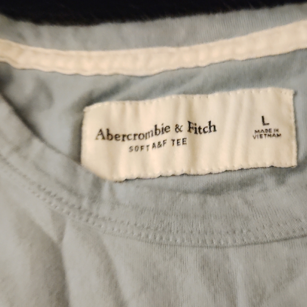 Abercrombie & Fitch Soft AF Tee in Light Blue Mens Large